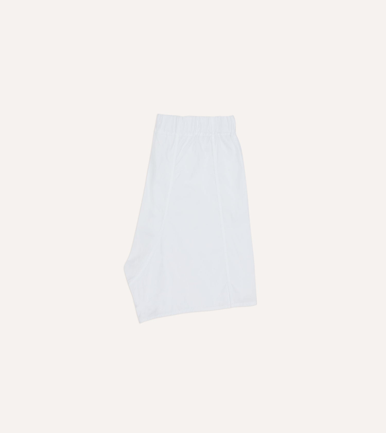 White Cotton Poplin Boxer Shorts