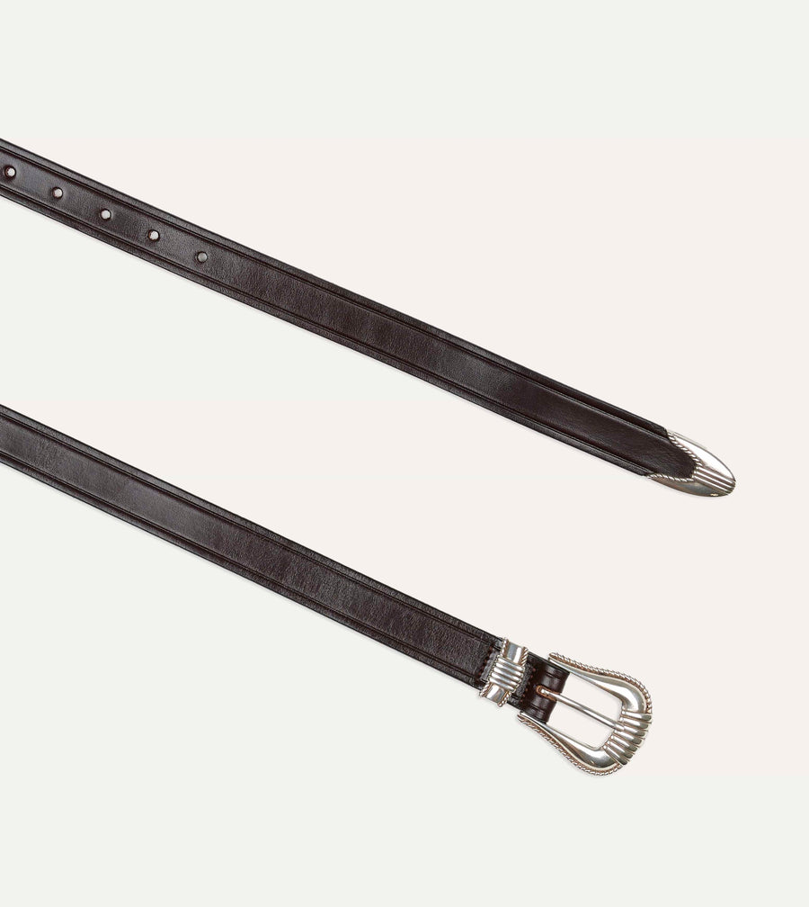 Monitaly Extended 1" Havana Leather Belt