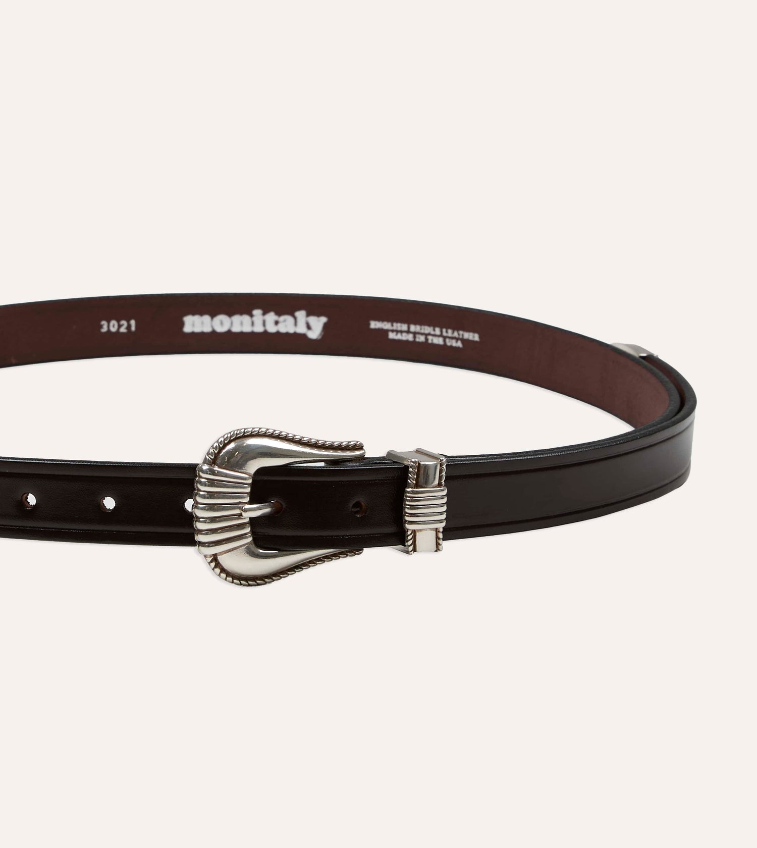 Monitaly Extended 1" Havana Leather Belt