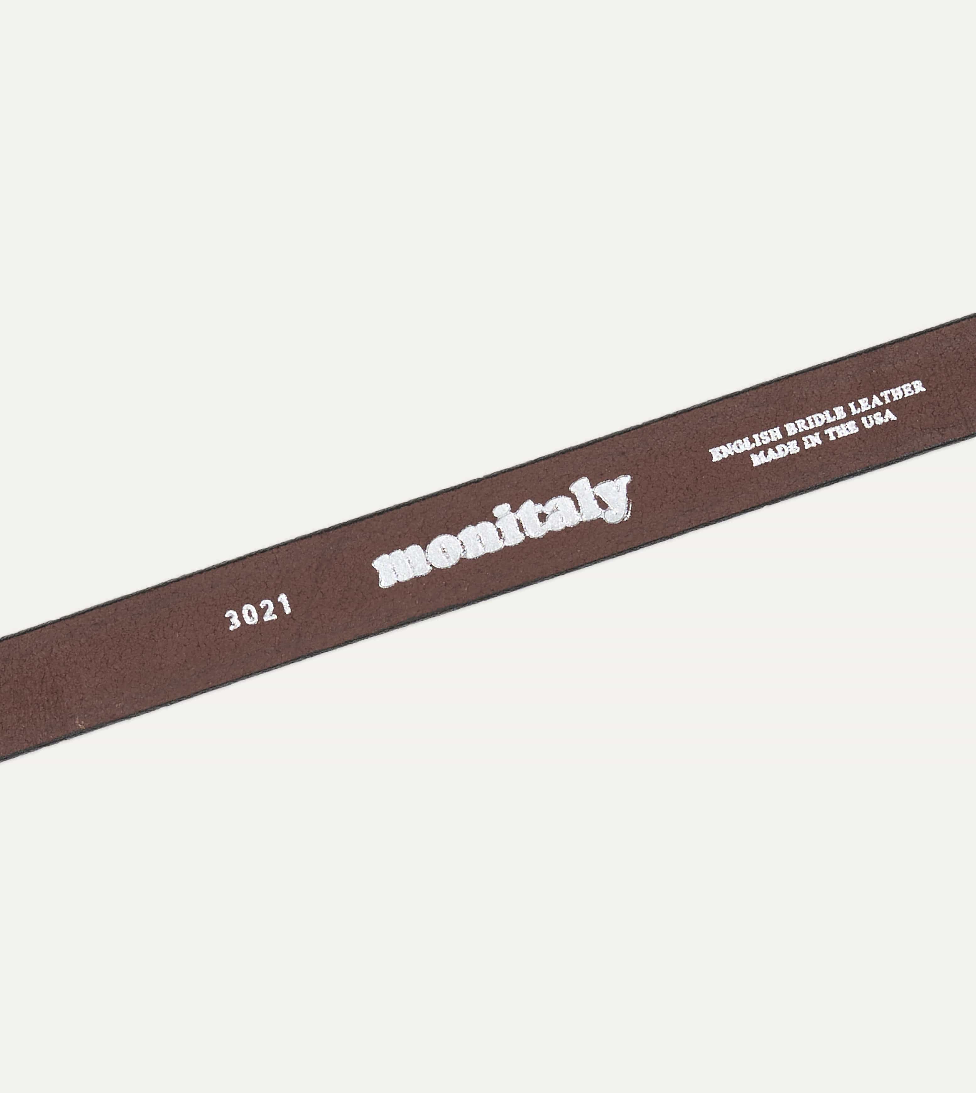 Monitaly Extended 1" Havana Leather Belt