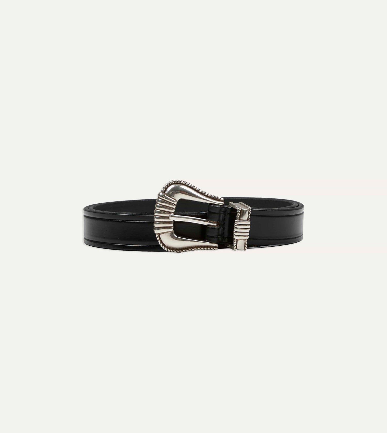 Monitaly Extended 1" Black Leather Belt