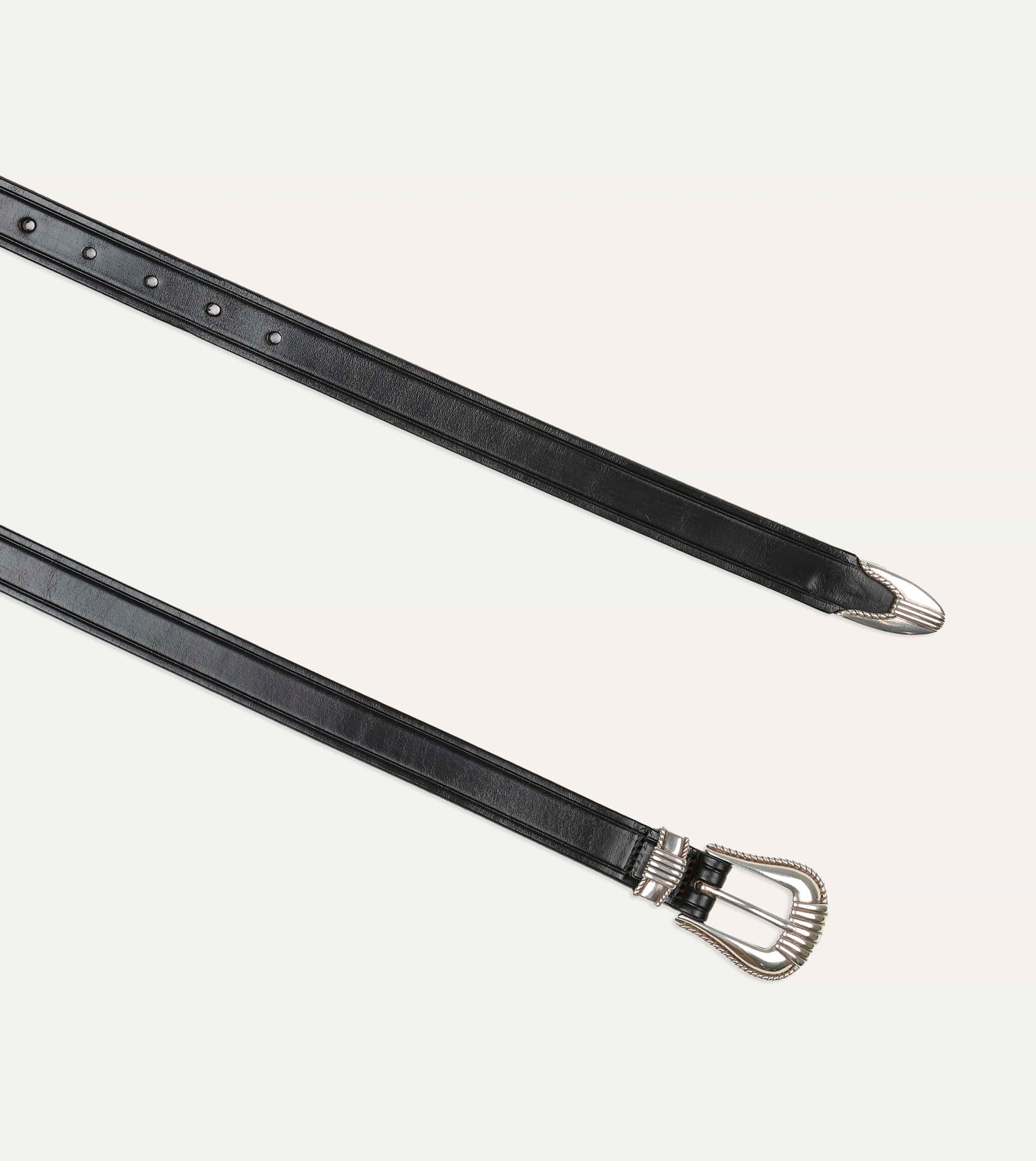 Monitaly Extended 1" Black Leather Belt