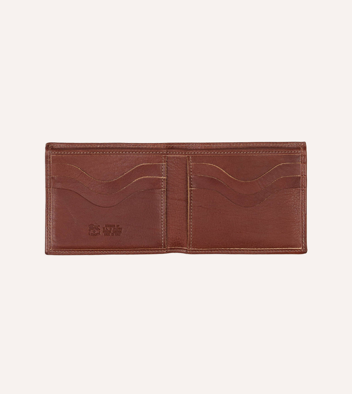Il Bisonte Bi-Fold Sepia Leather Wallet