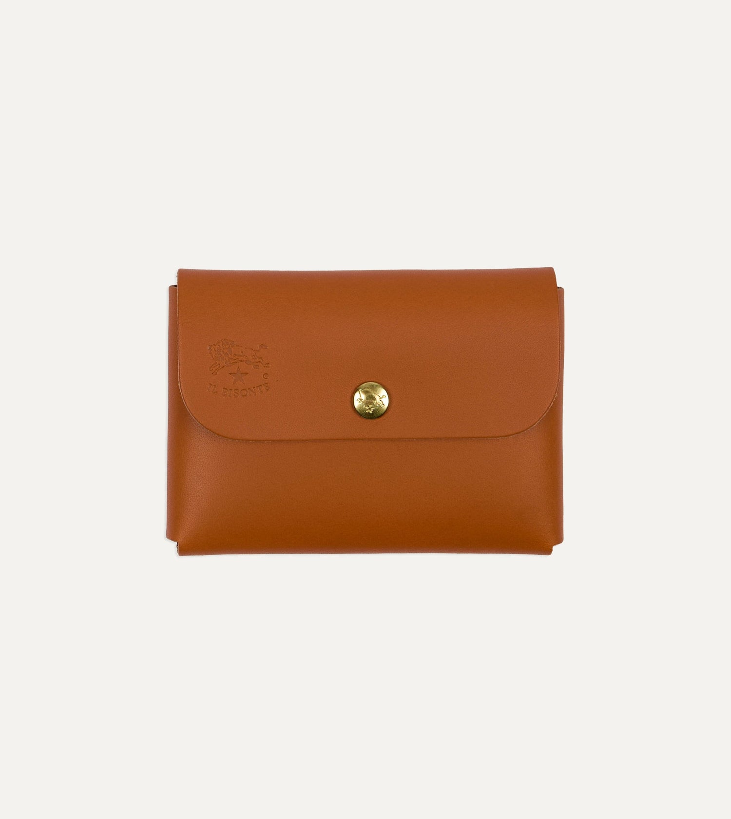 Il Bisonte Leather Stud Card Case