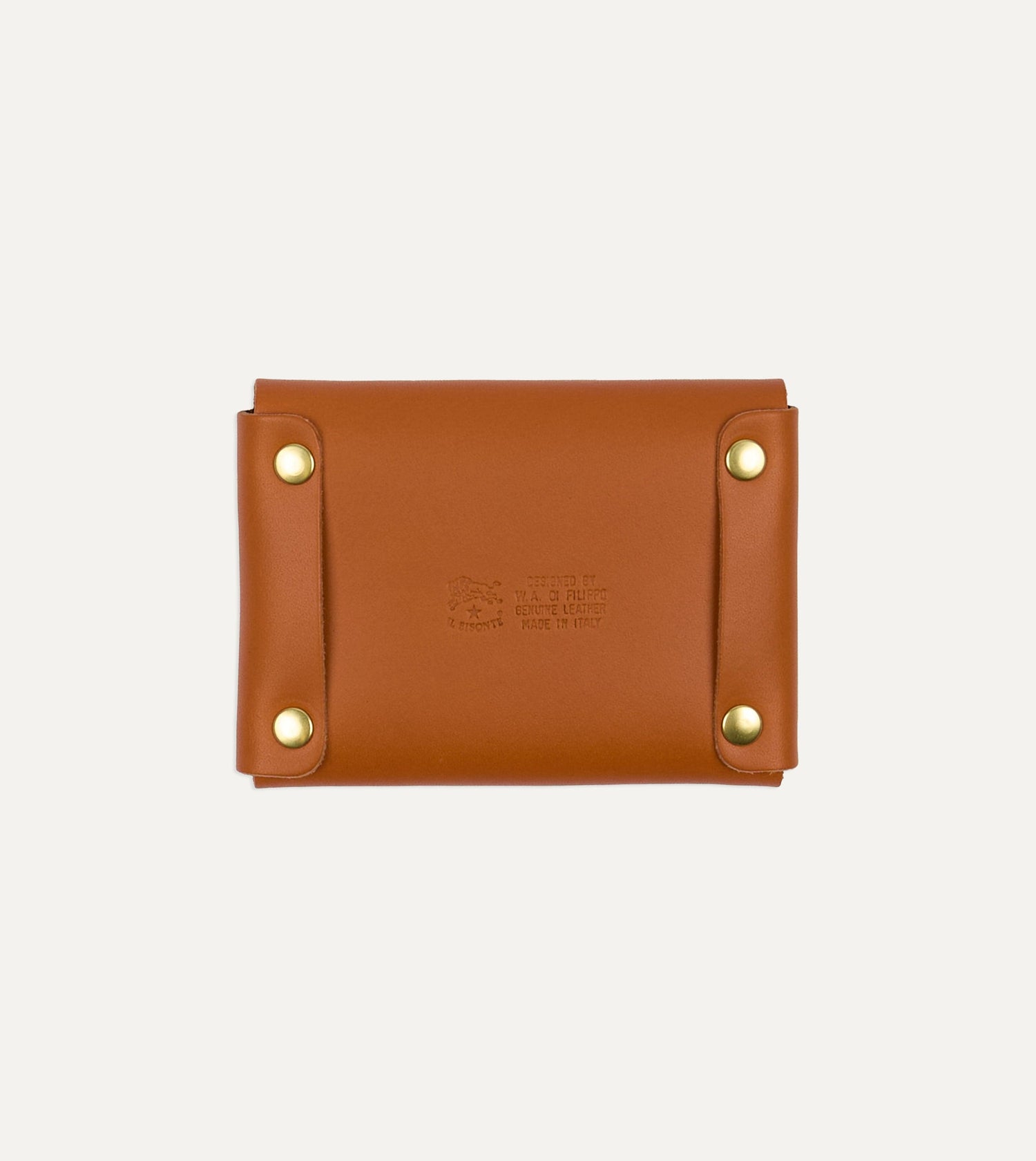 Il Bisonte Leather Stud Card Case