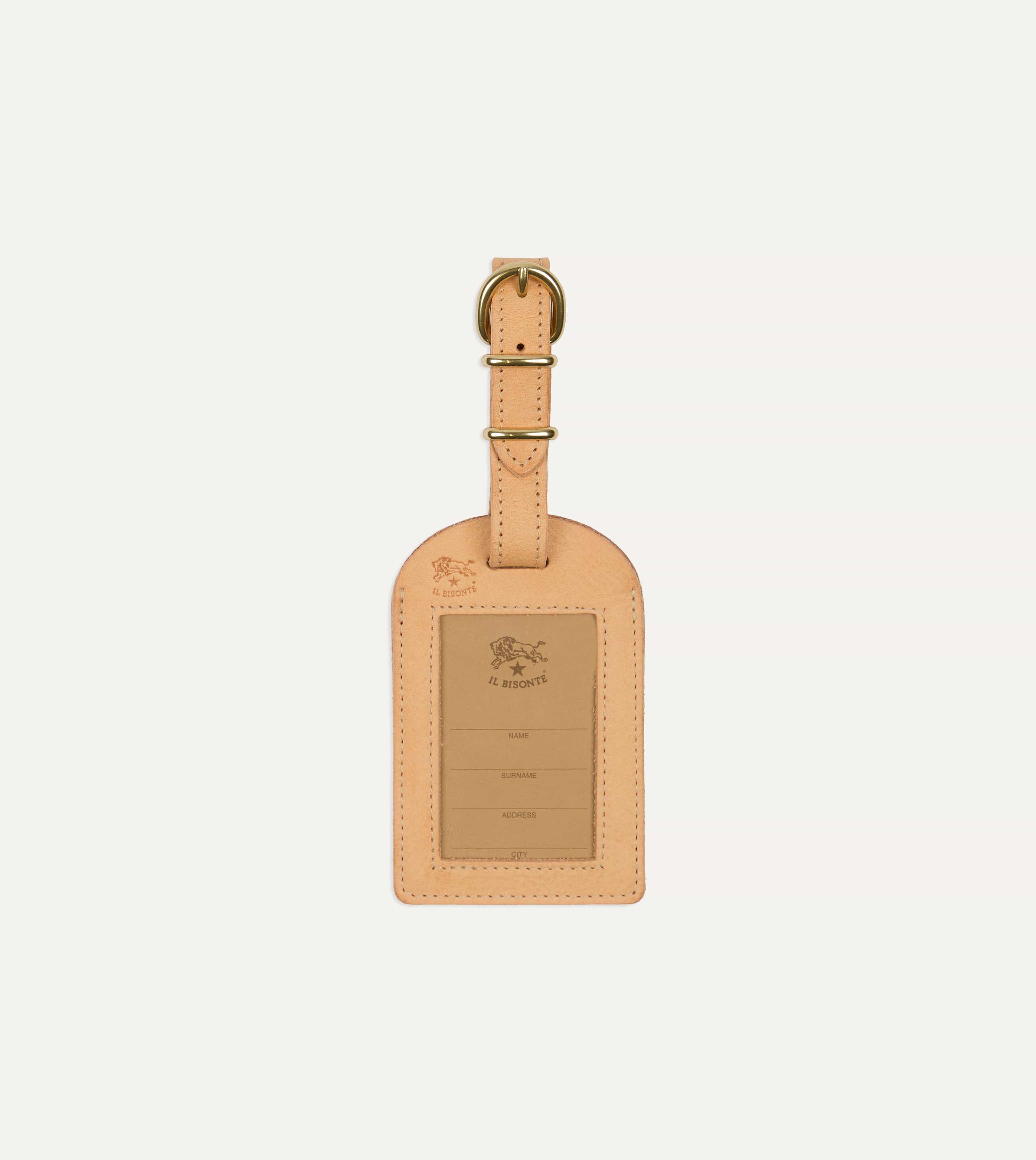 Il Bisonte Leather Luggage Tag