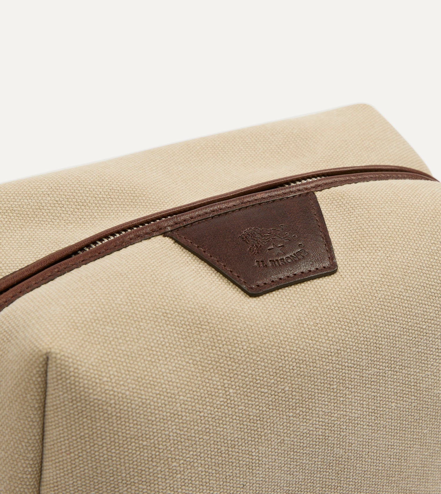 Il Bisonte Canvas and Leather Wash Bag