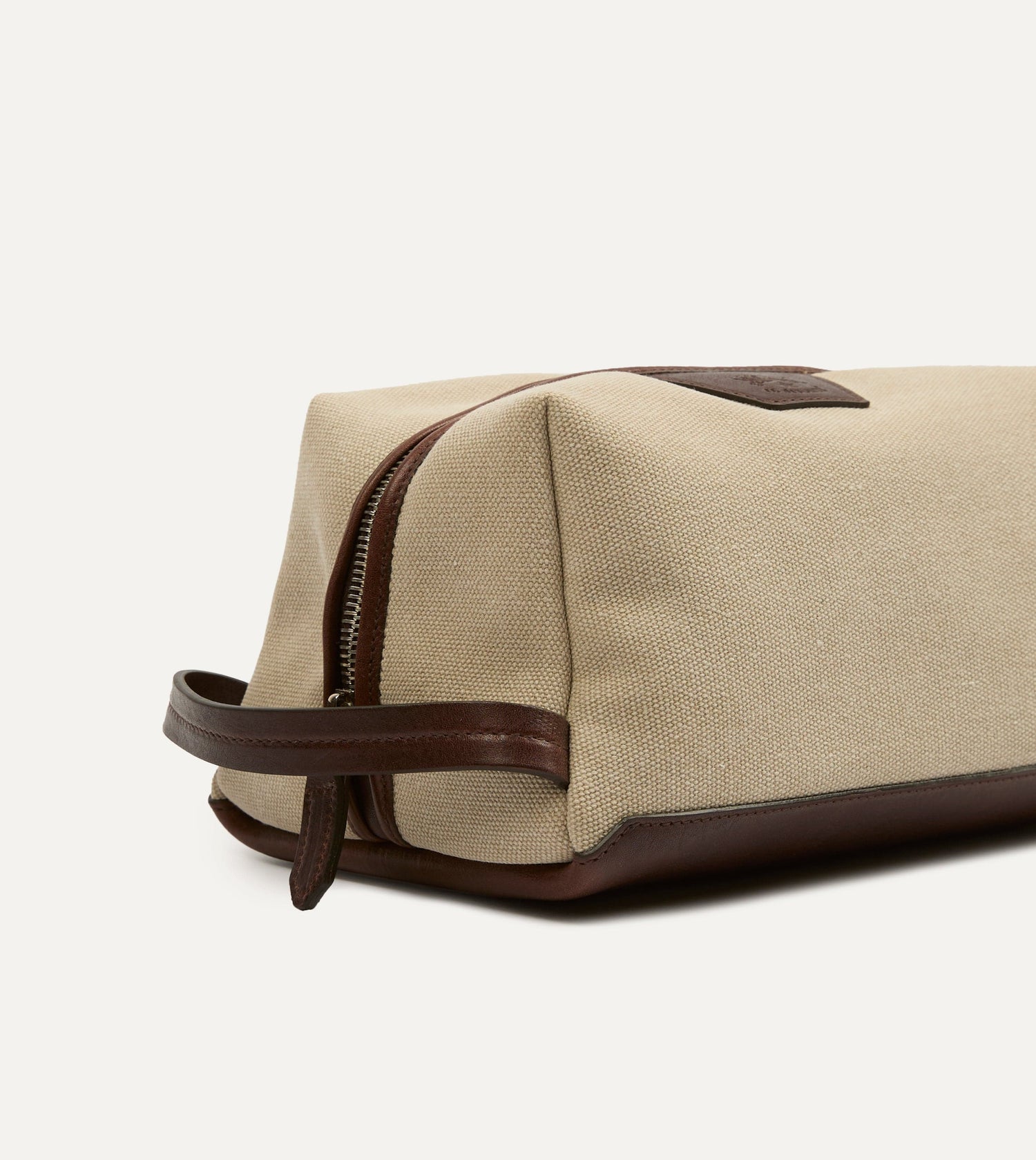 Il Bisonte Canvas and Leather Wash Bag