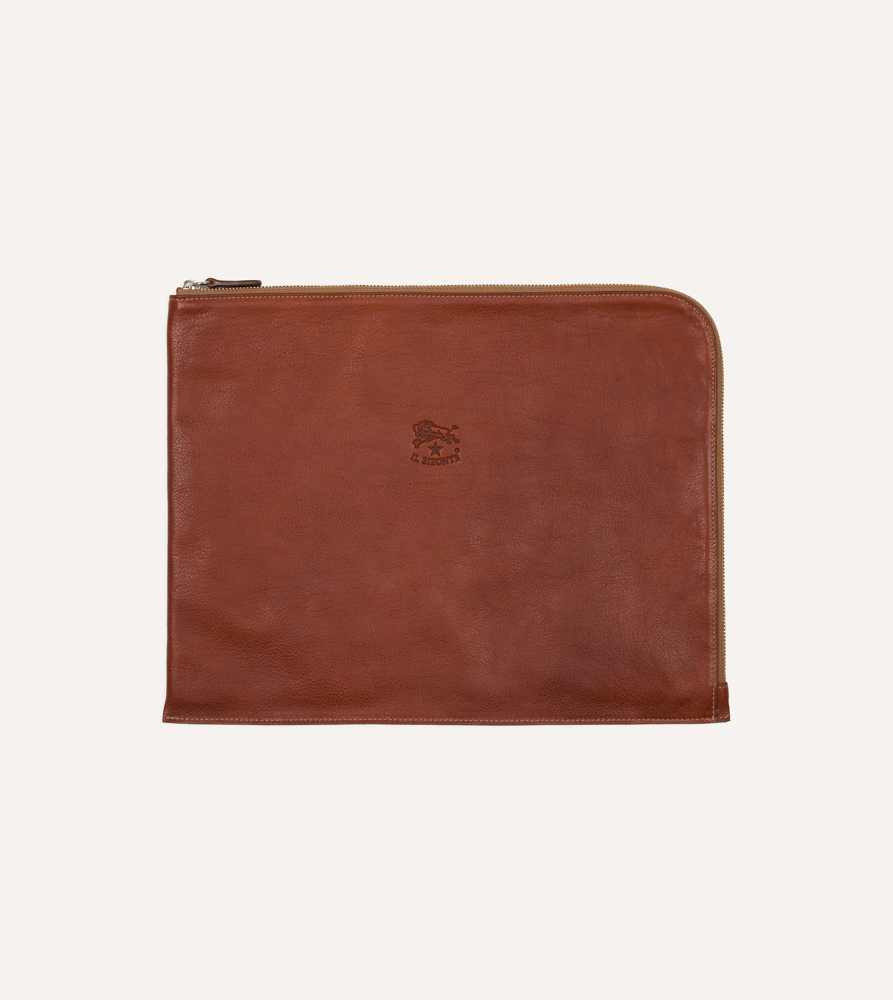 Il Bisonte Seppia Leather Laptop Case