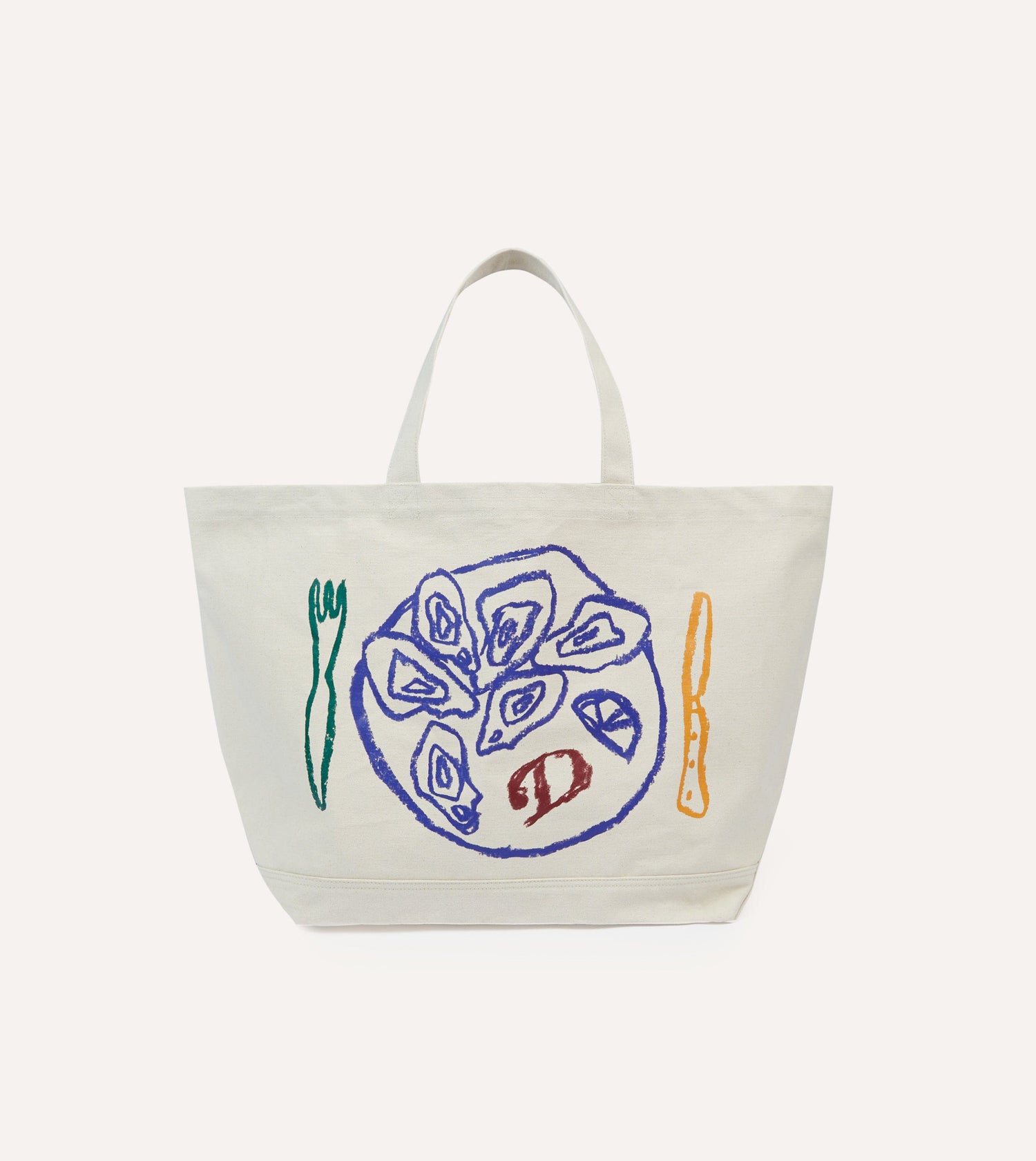 Oyster Cotton Canvas Tote Bag