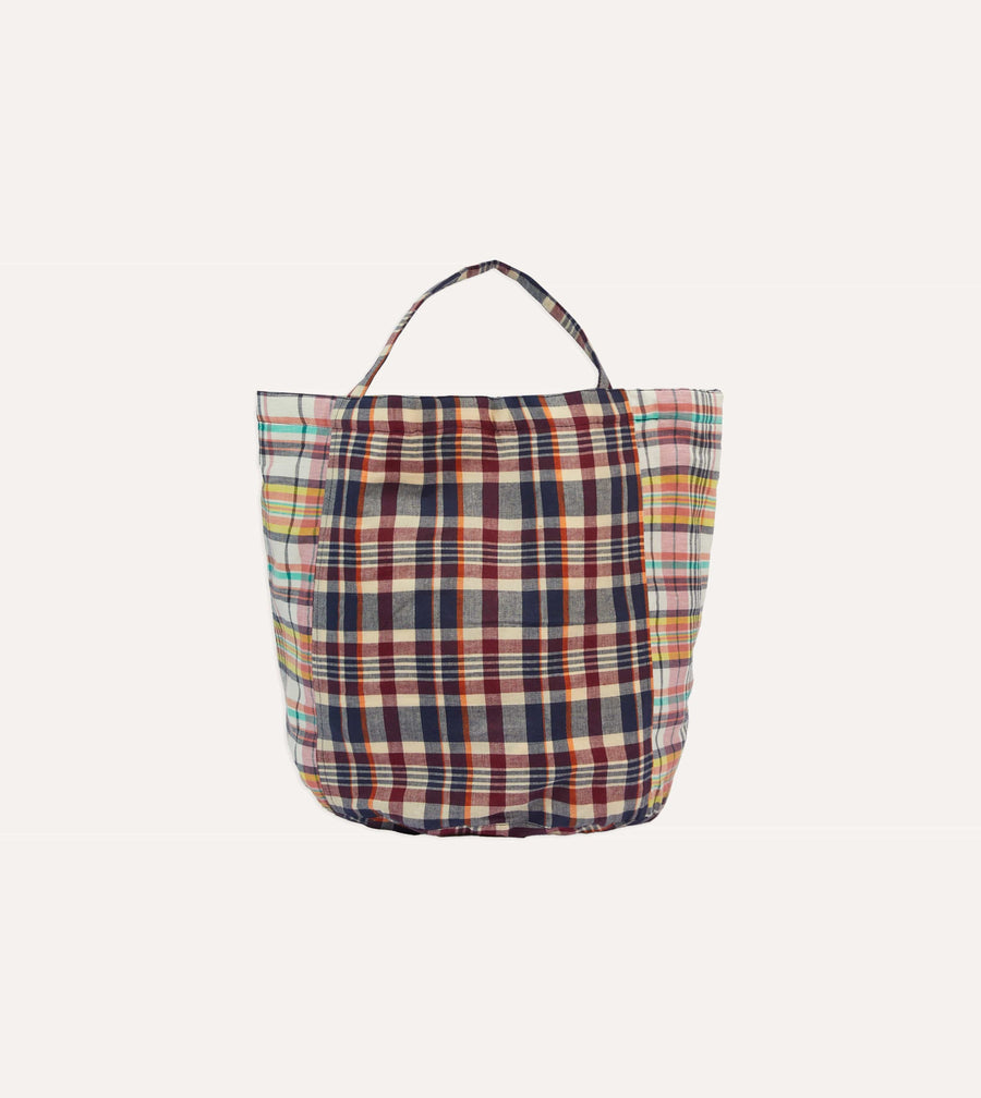 Patchwork Madras Cotton Tote Bag