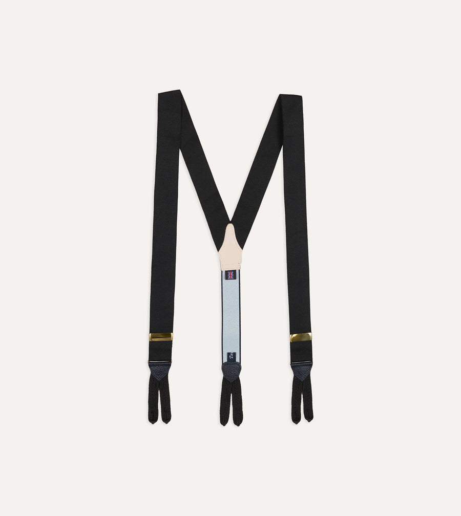 Black Silk Trouser Braces
