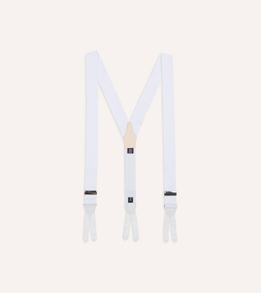 White Silk Trouser Braces