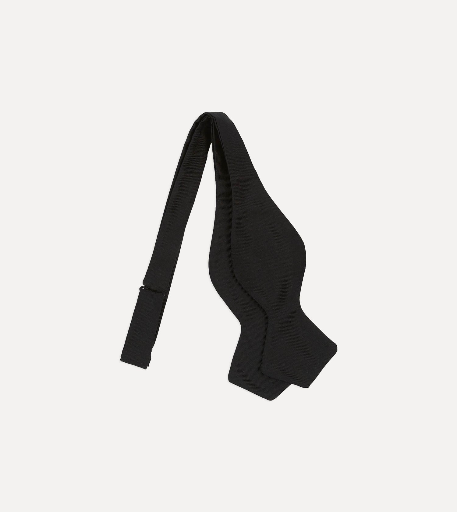 Black Self-Tie Silk Batwing Bow Tie