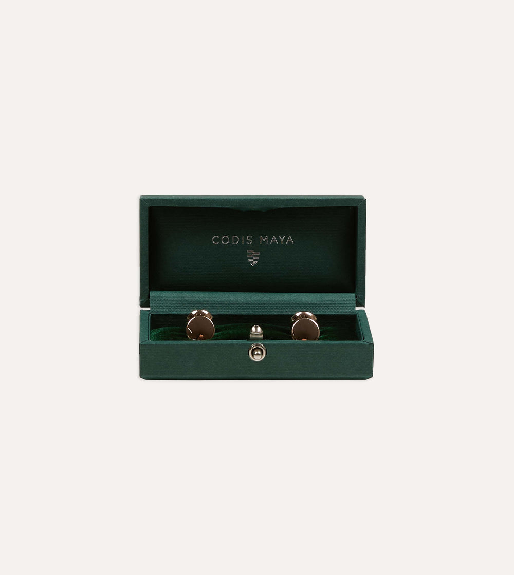 Codis Maya Rose Gold Bow Cufflinks