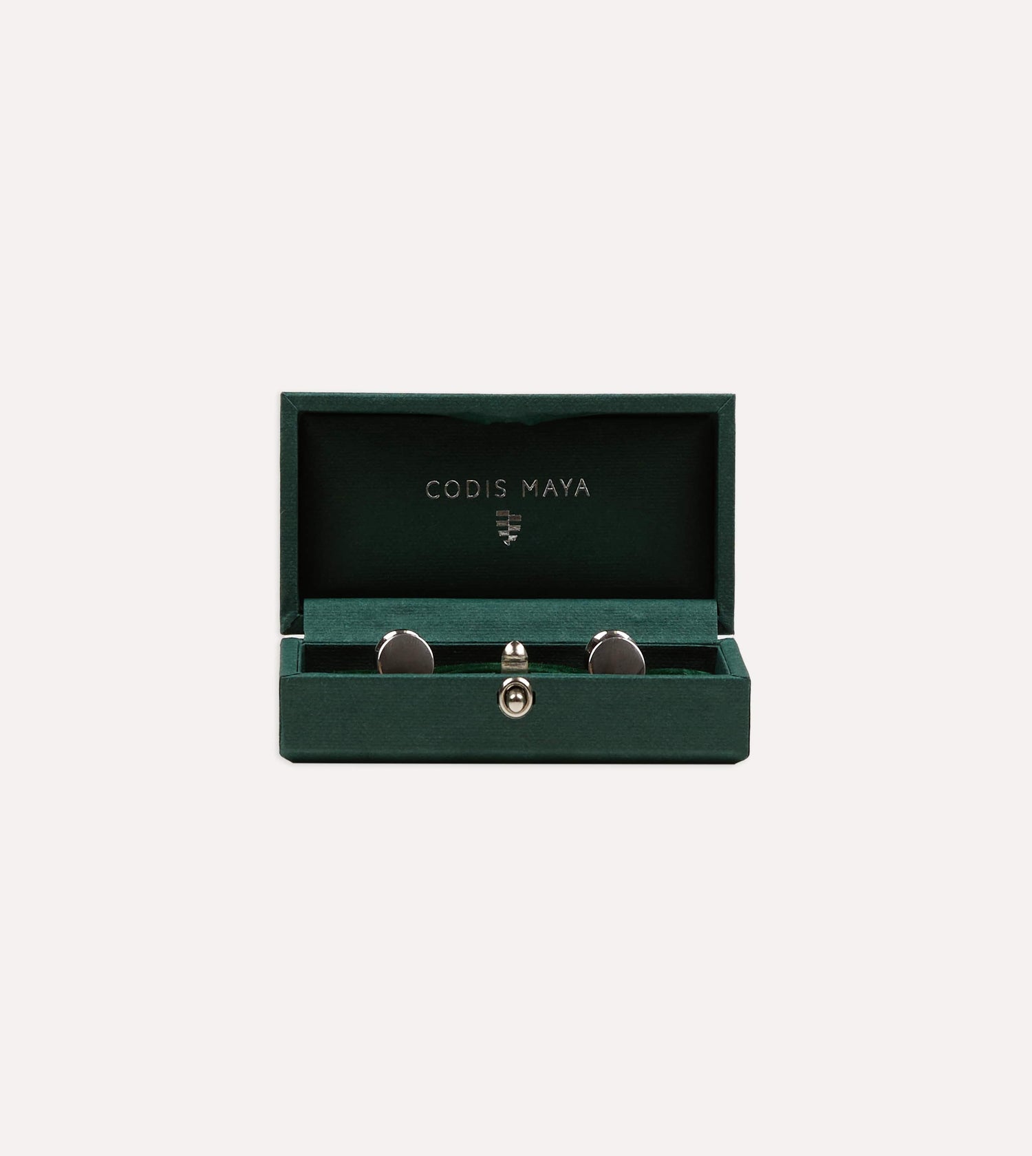 Codis Maya Rhodium Bow Cufflinks