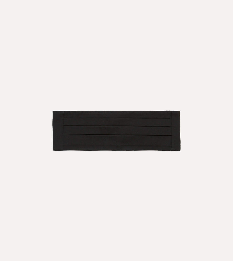 Black Silk Faille Cummerbund