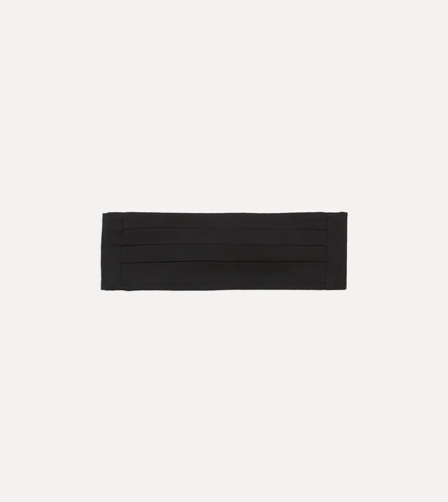 Black Silk Barathea Cummerbund