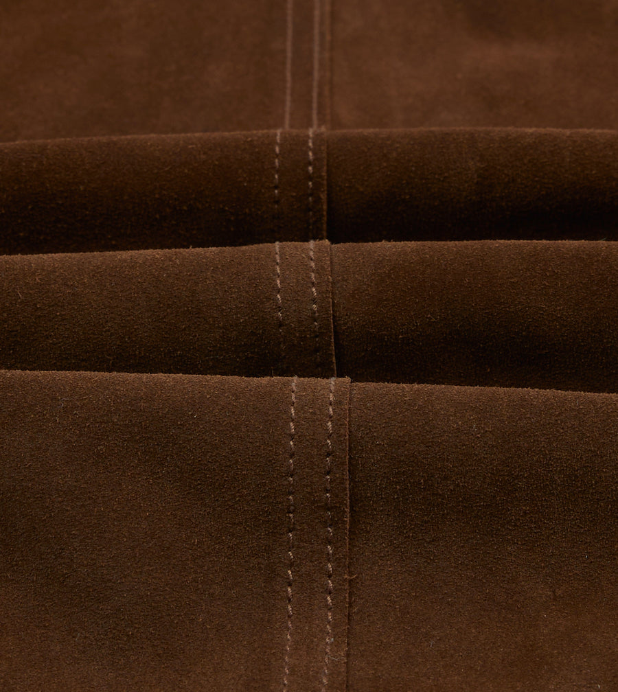 Brown Roughout Suede Overshirt