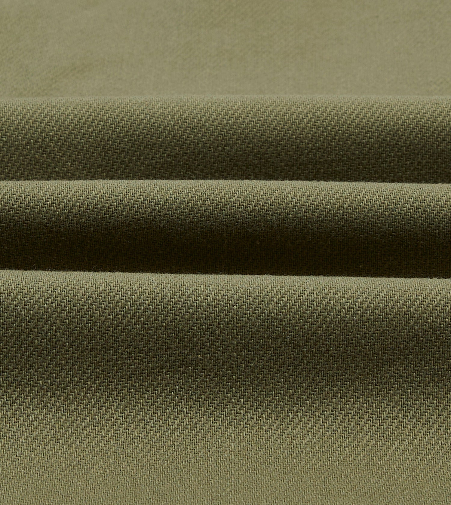 Green Cotton Twill Military Overshirt