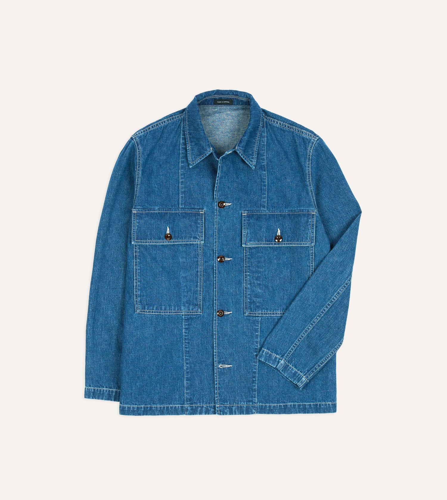 Stone Wash Selvedge Denim Field Shirt