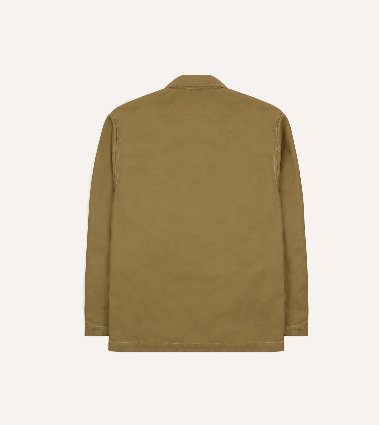 Olive Cotton-Linen Field Shirt