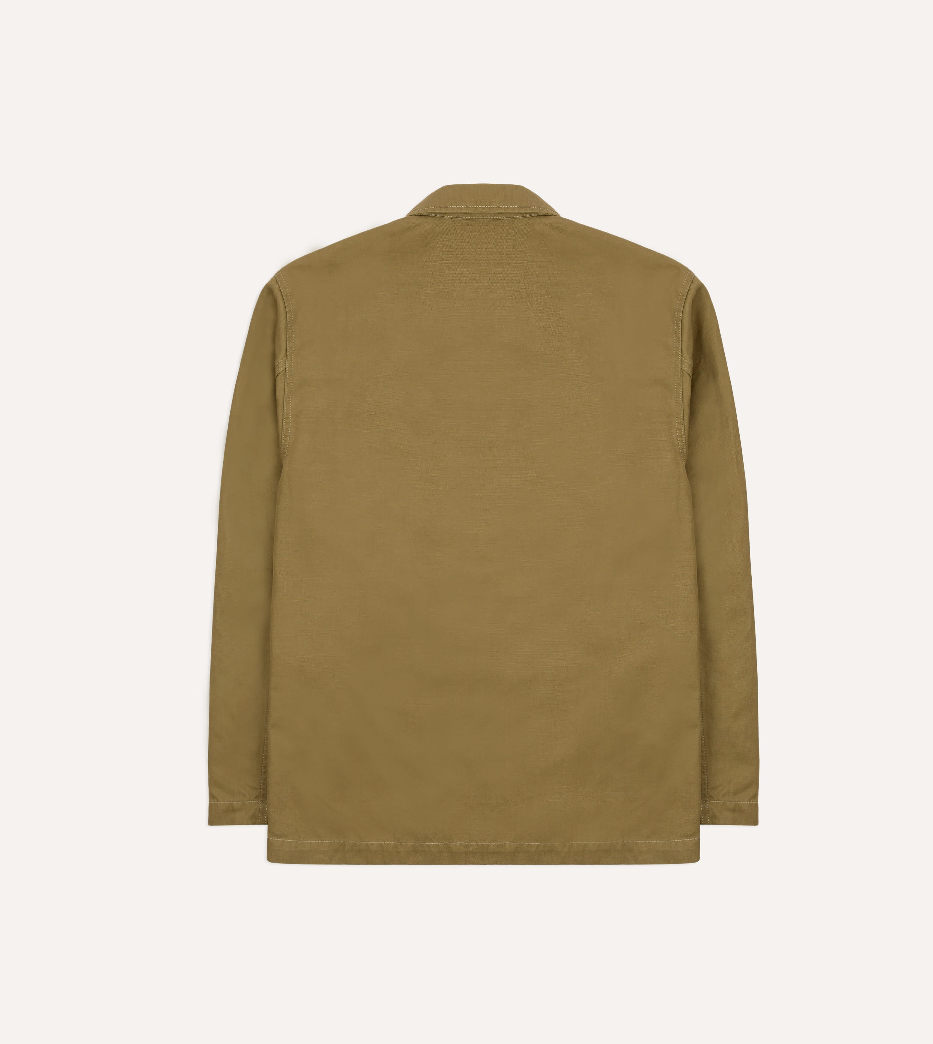 Olive Cotton-Linen Field Shirt