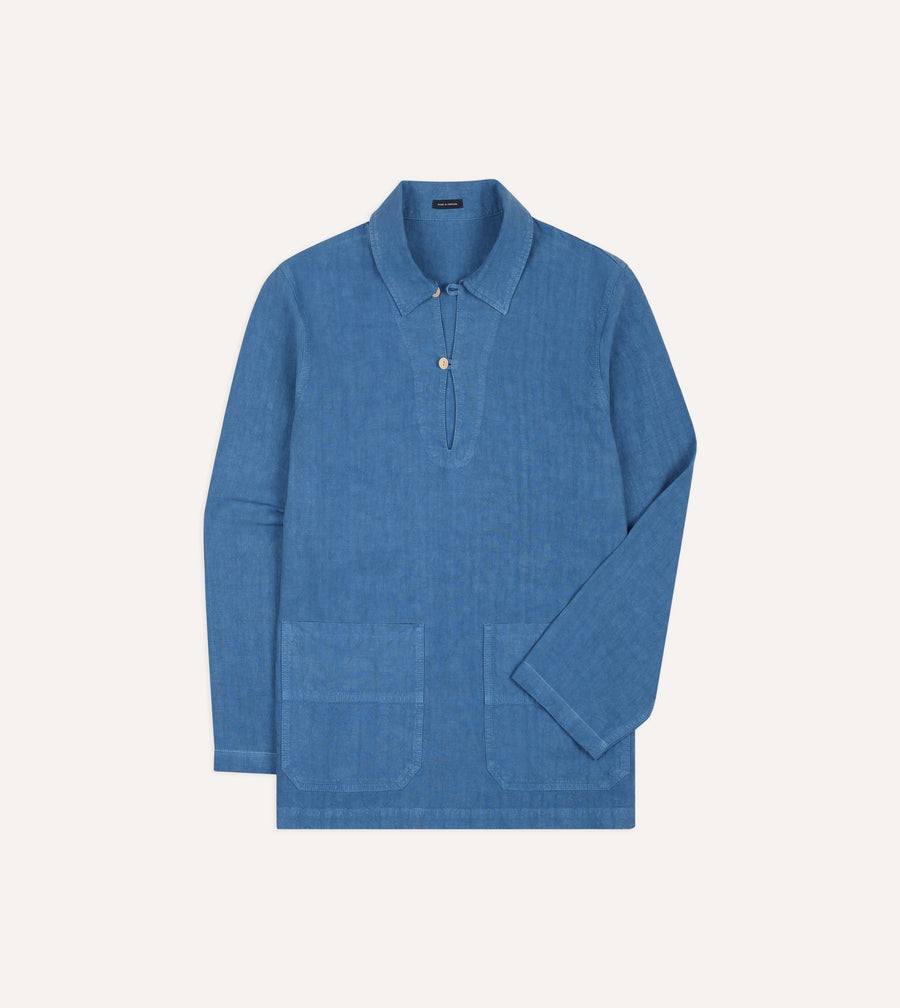 Blue Linen Smock