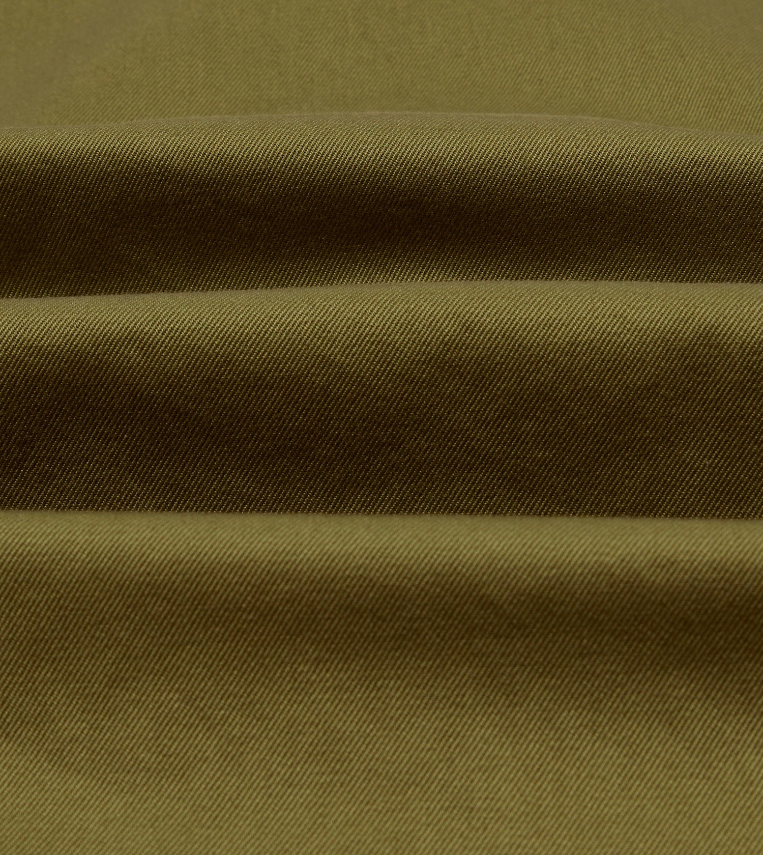 Green Cotton Twill Three-Pocket Overshirt