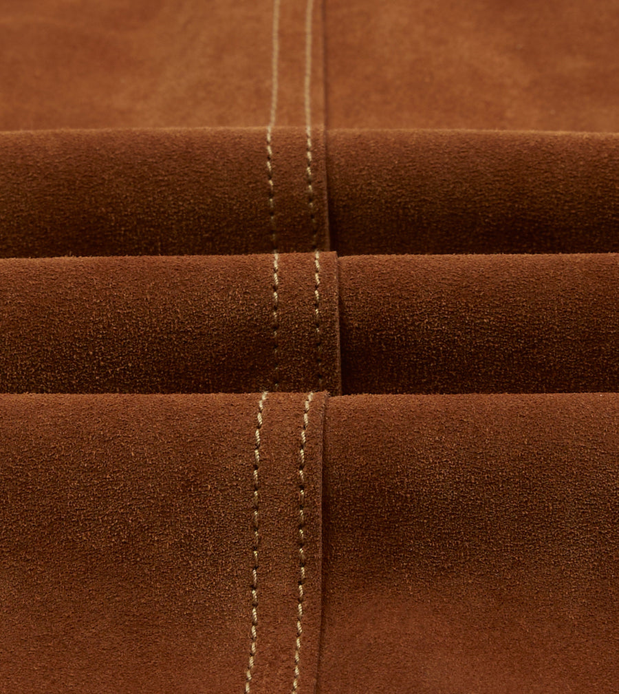 Rust Heavyweight Suede Five-Pocket Chore Jacket