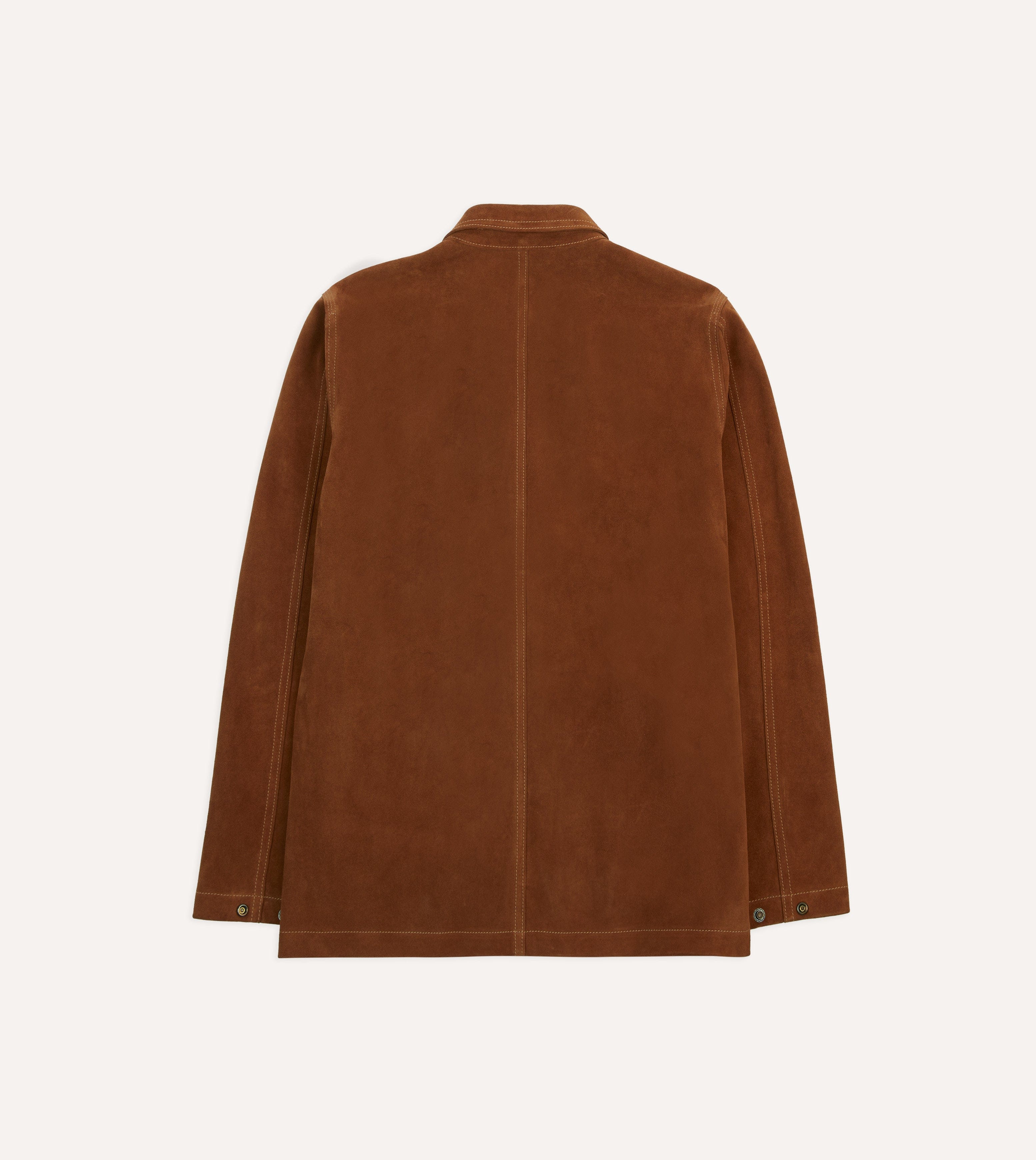 Rust Heavyweight Suede Five-Pocket Chore Jacket