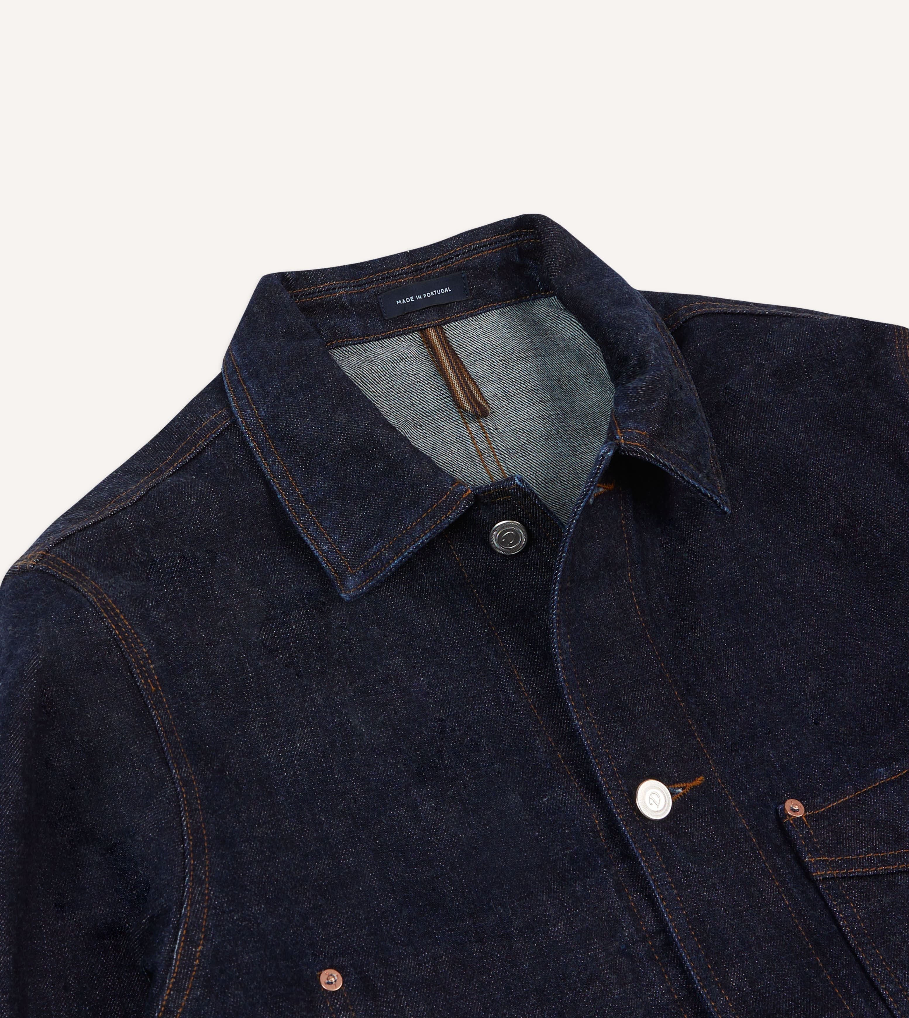Indigo Rinse Denim Five-Pocket Chore Jacket – Drakes