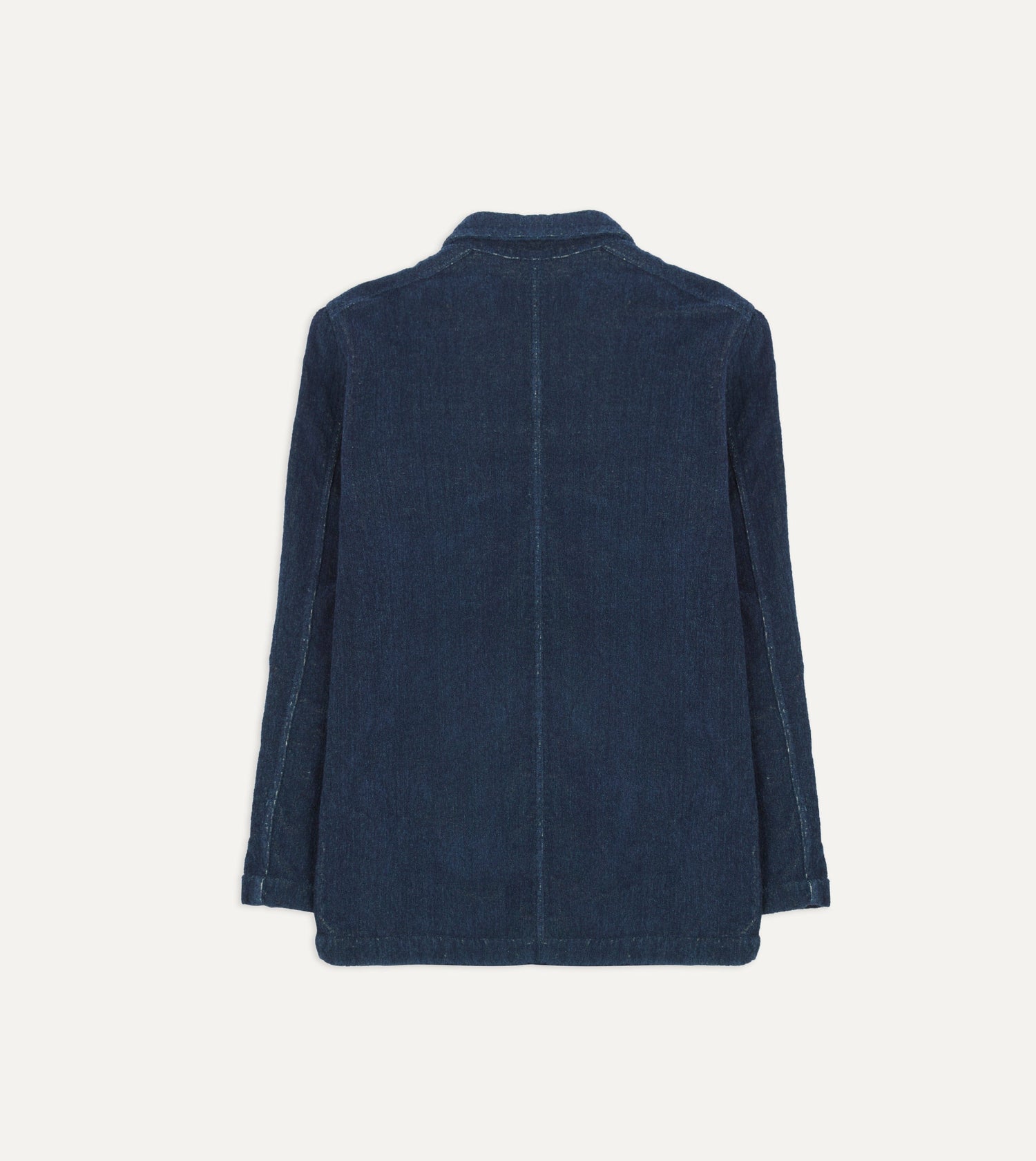 Indigo Cotton Terry Towelling Five-Pocket Chore Jacket