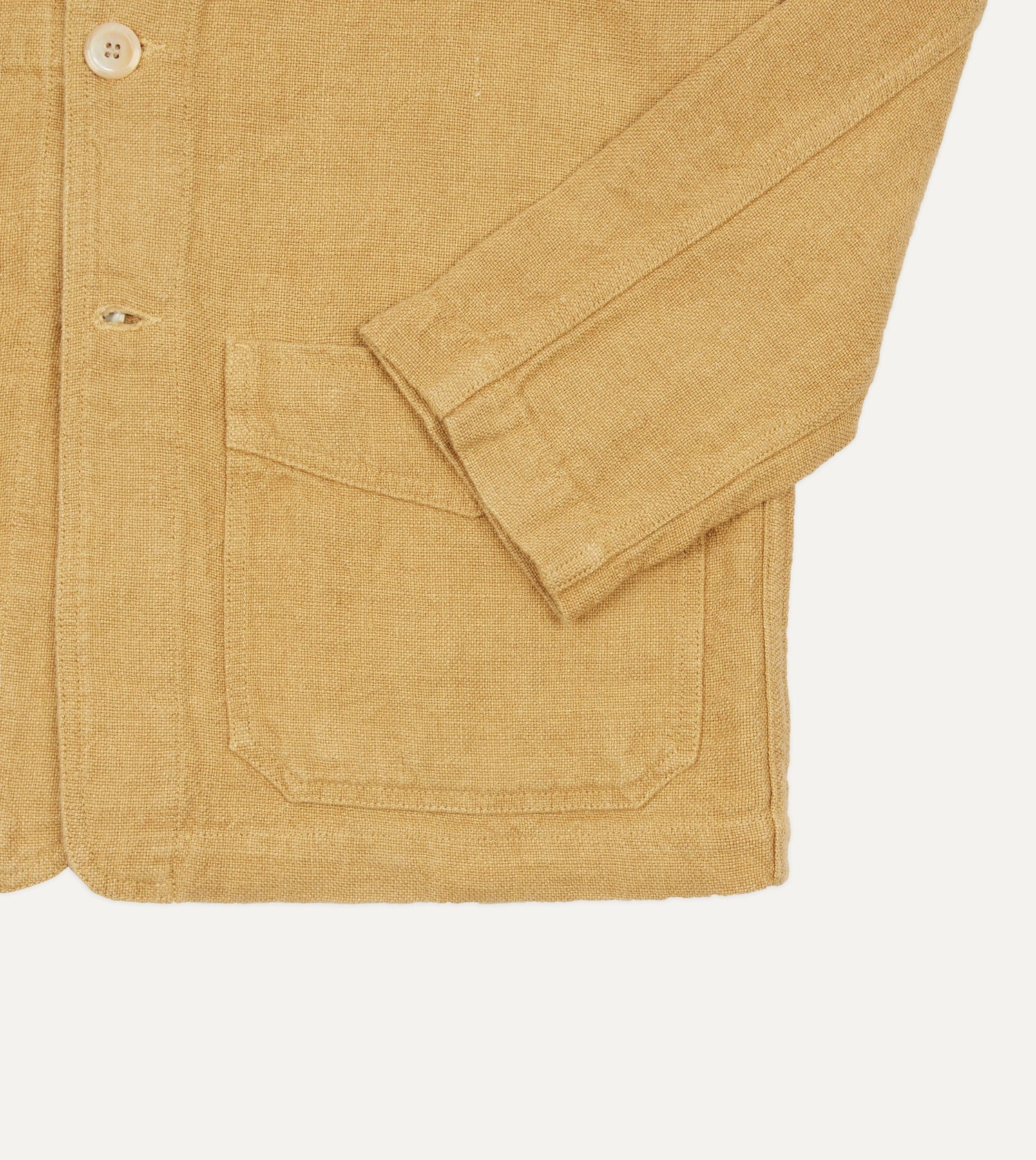 Sand Linen Five-Pocket Chore Jacket