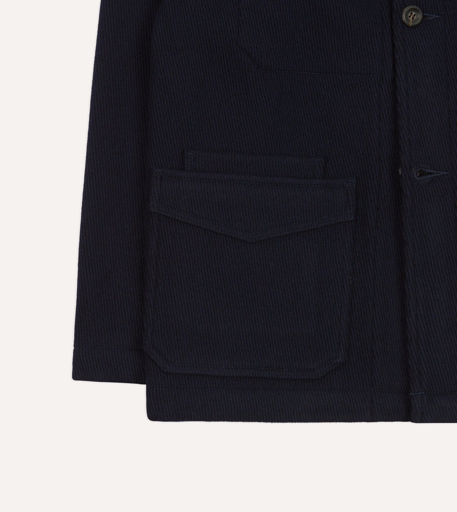 Navy Wool Five-Pocket Chore Jacket