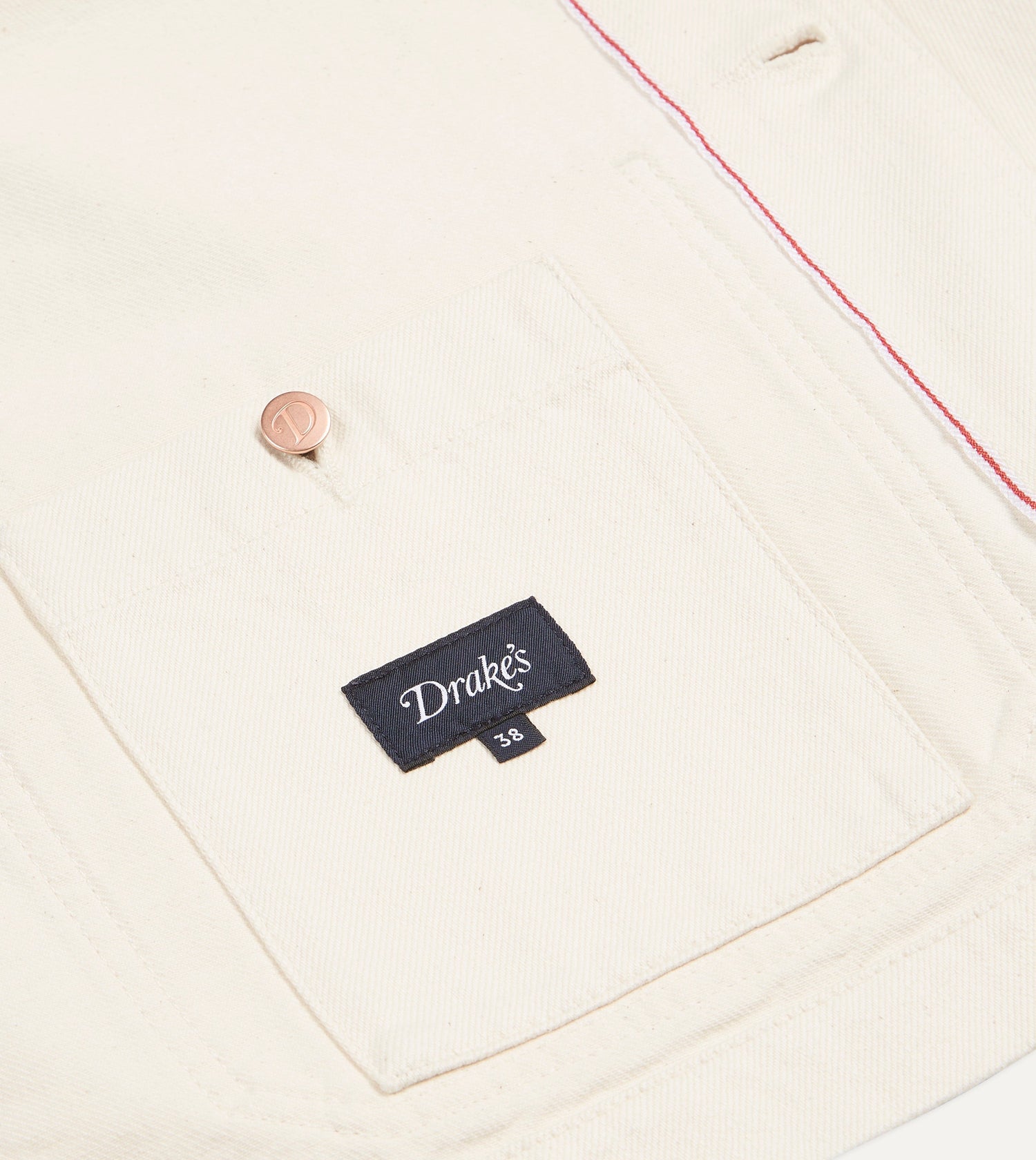 Ecru Selvedge Denim Five-Pocket Chore Jacket