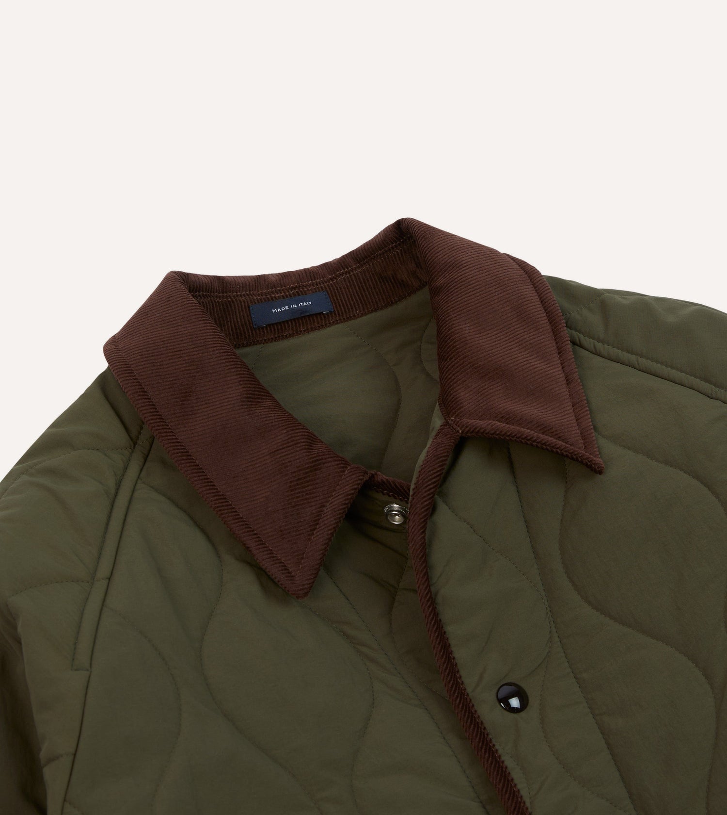 Olive Quilted Nylon Jacket