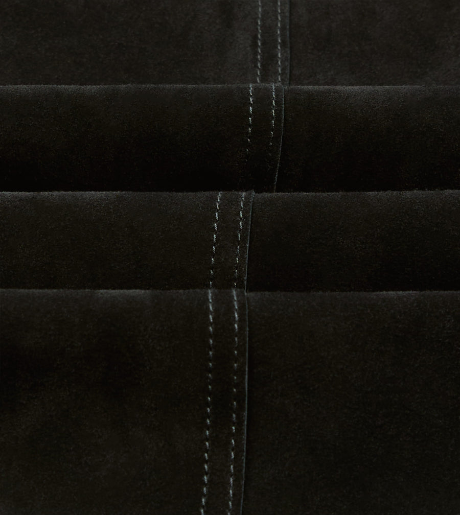 Black Heavyweight Suede Five-Pocket Chore Jacket