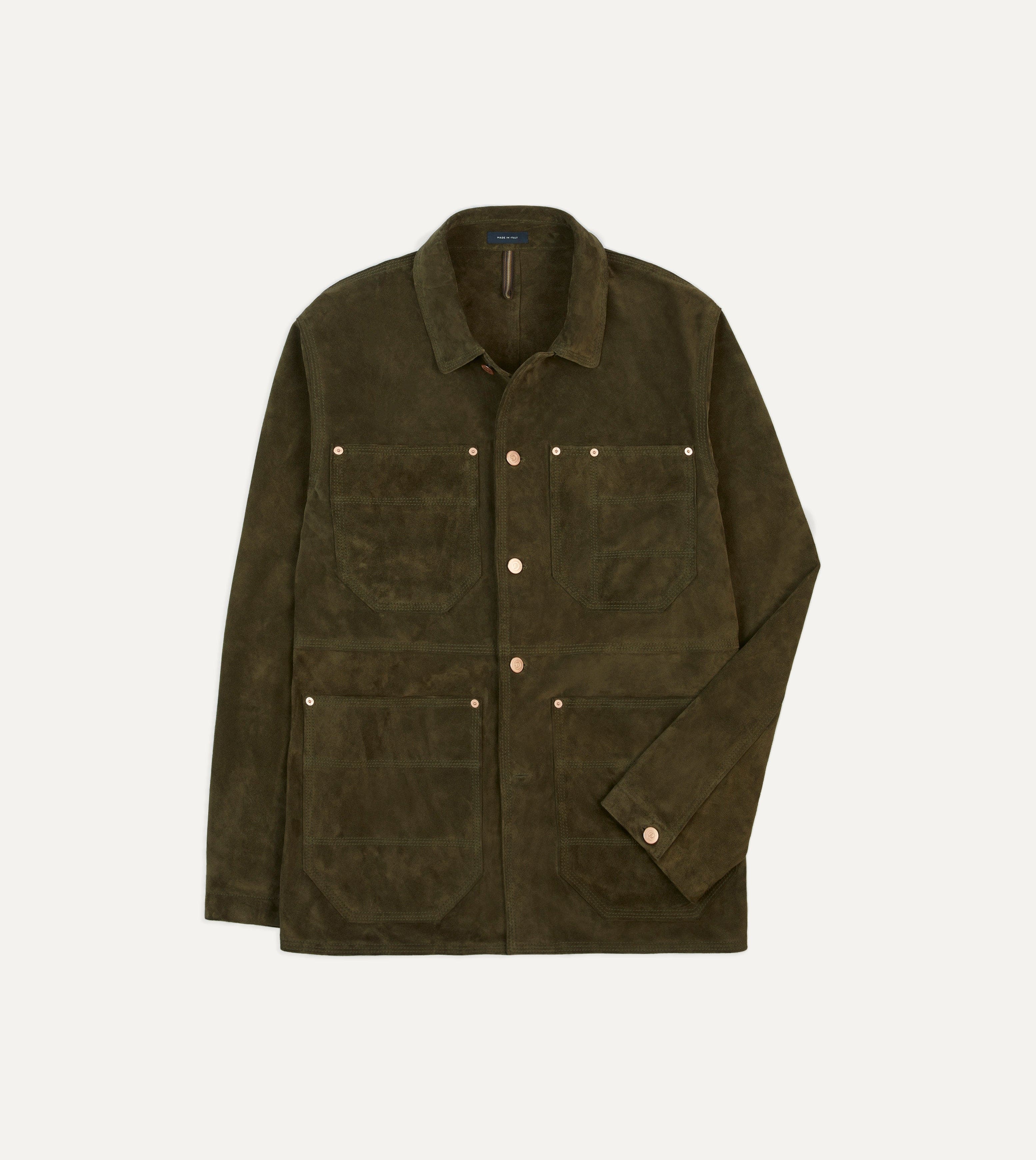 Olive Suede Welder Jacket