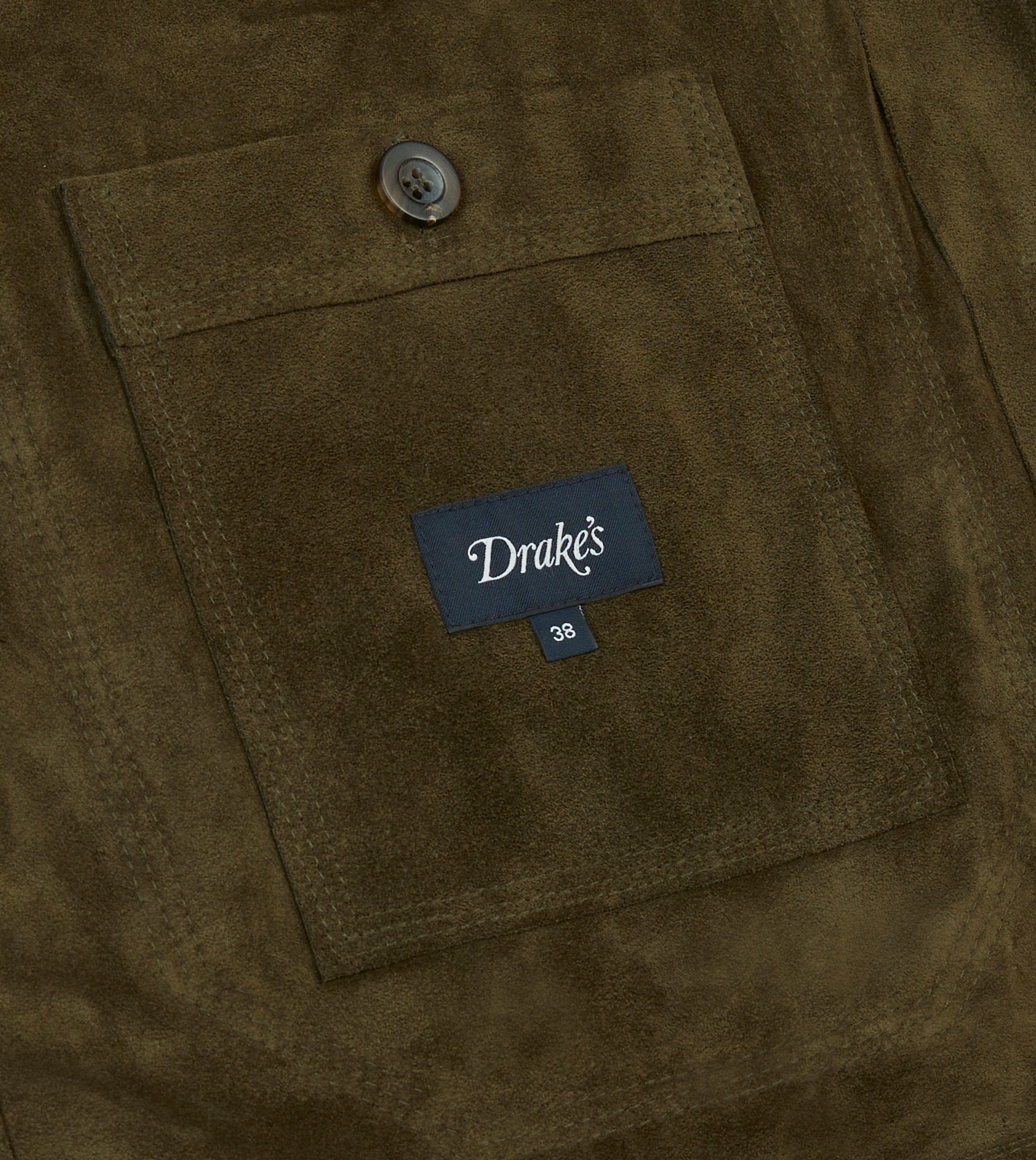 Olive Suede Welder Jacket – Drakes