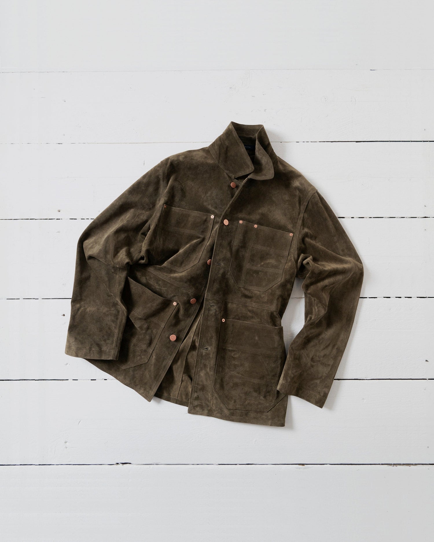 Olive Suede Welder Jacket