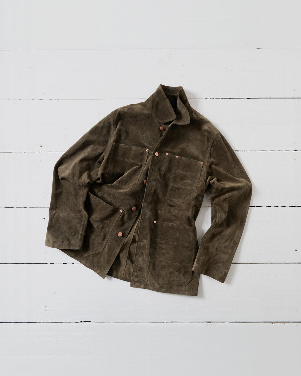 Olive Suede Welder Jacket