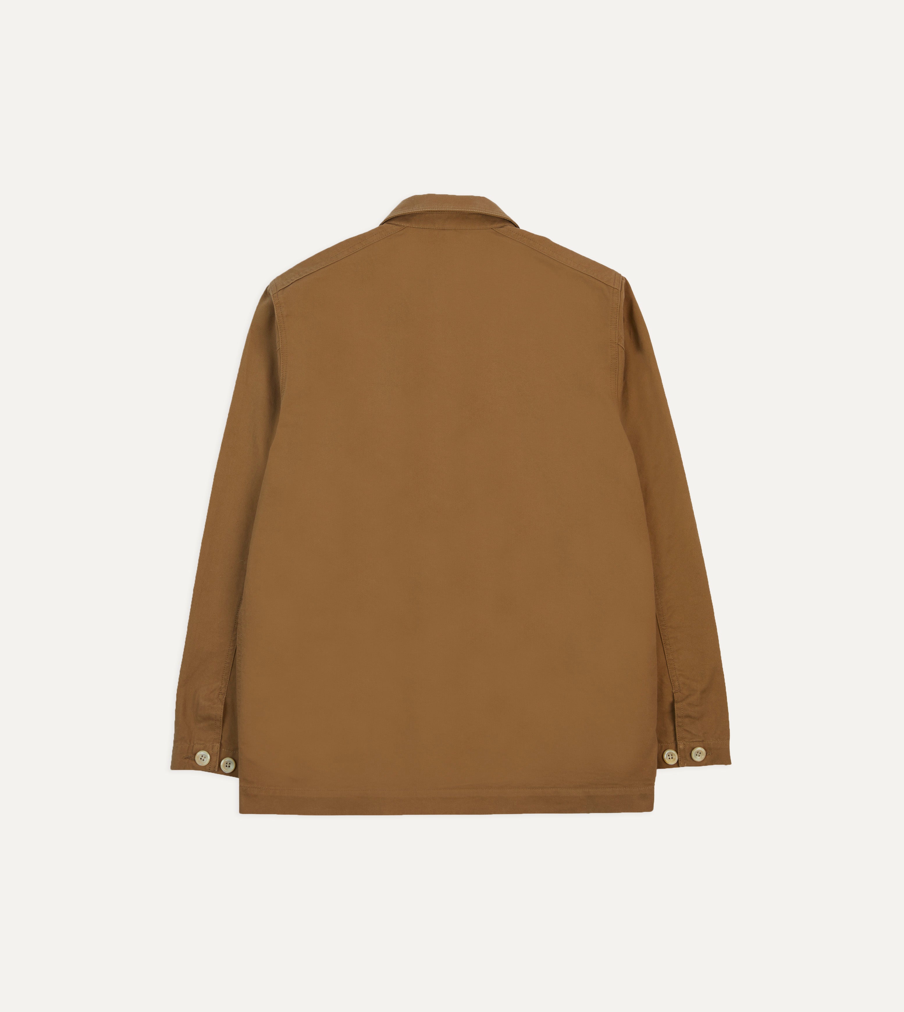 Tan Cotton Three-Pocket Chore Jacket