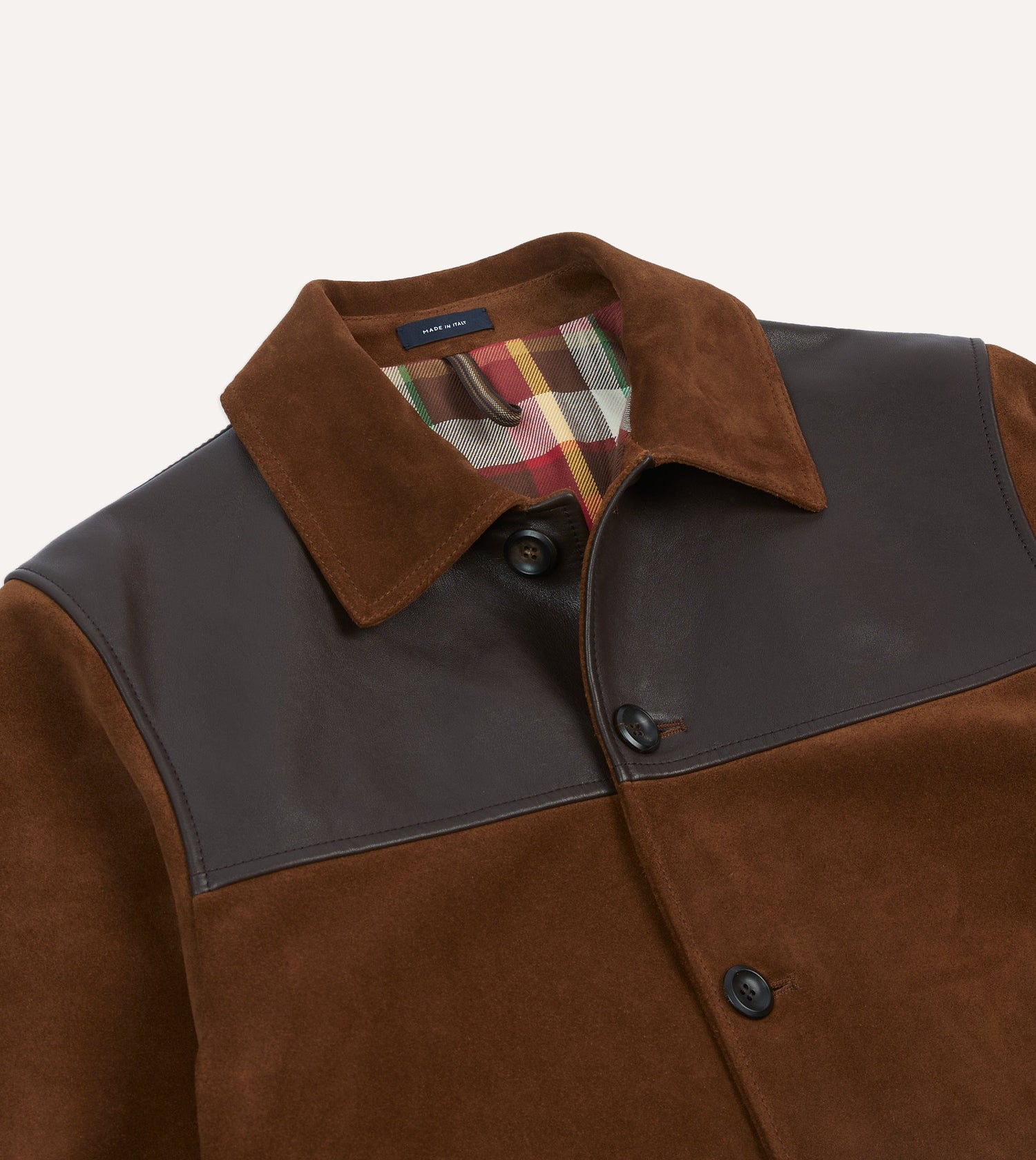 Brown Suede and Leather Donkey Jacket