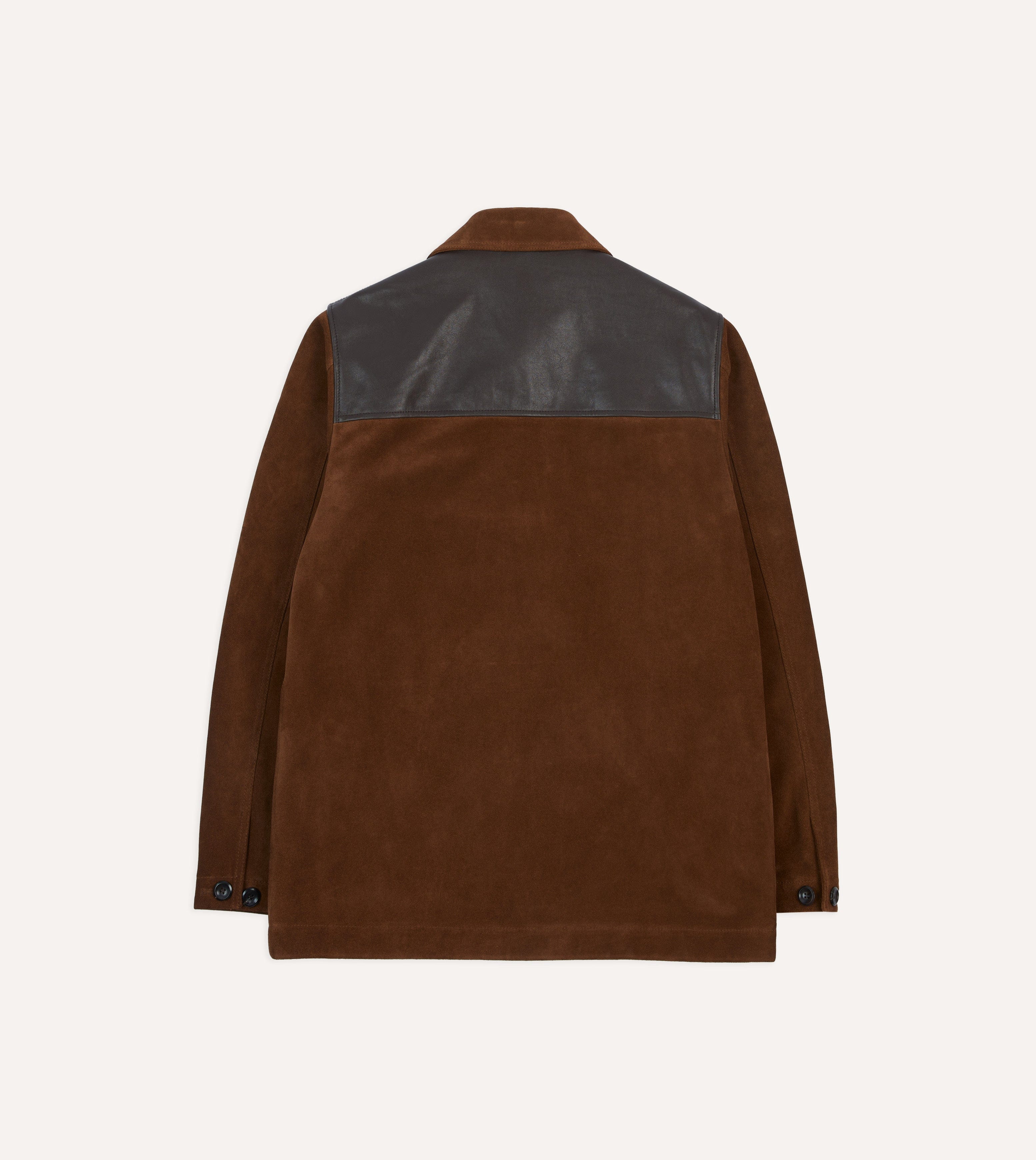 Brown Suede and Leather Donkey Jacket