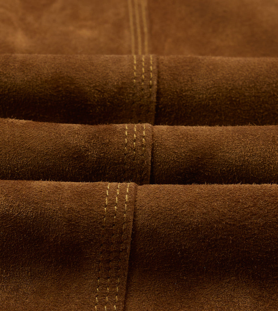 Tobacco Suede Blanket Lined Welder Jacket