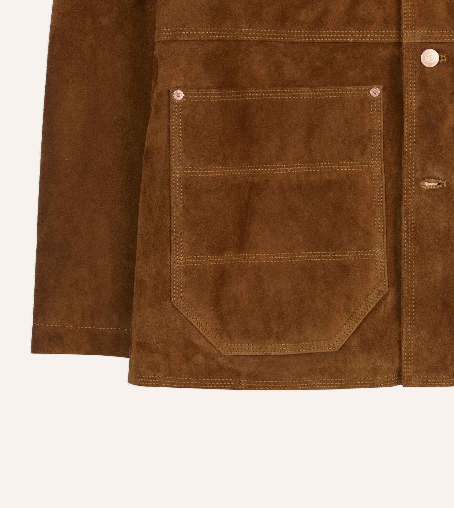 Tobacco Suede Blanket Lined Welder Jacket
