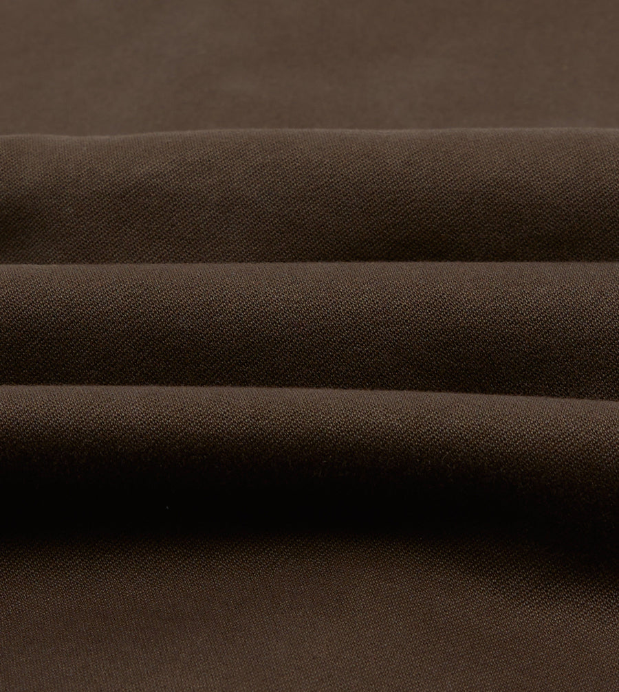 Brown Cotton Double-Breasted Chore Coat