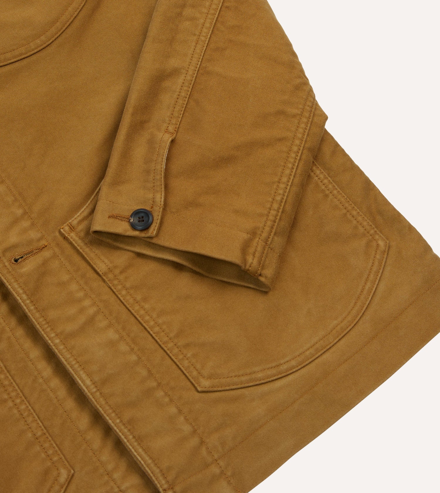 Tobacco Cotton Four-Pocket Chore Jacket