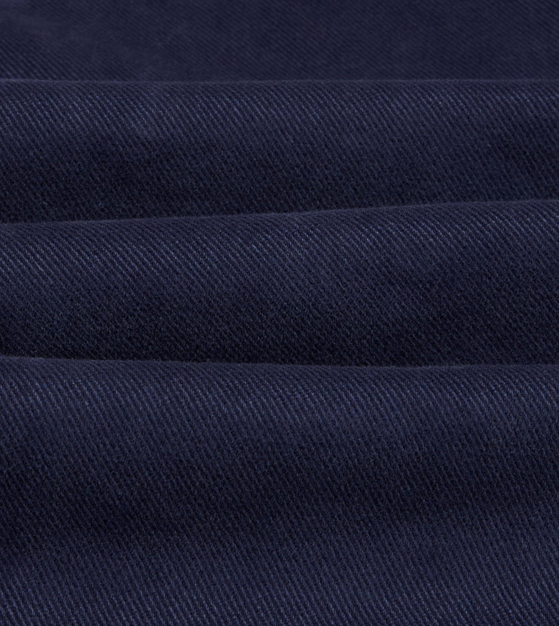 Navy Cotton Canvas Utility Blazer